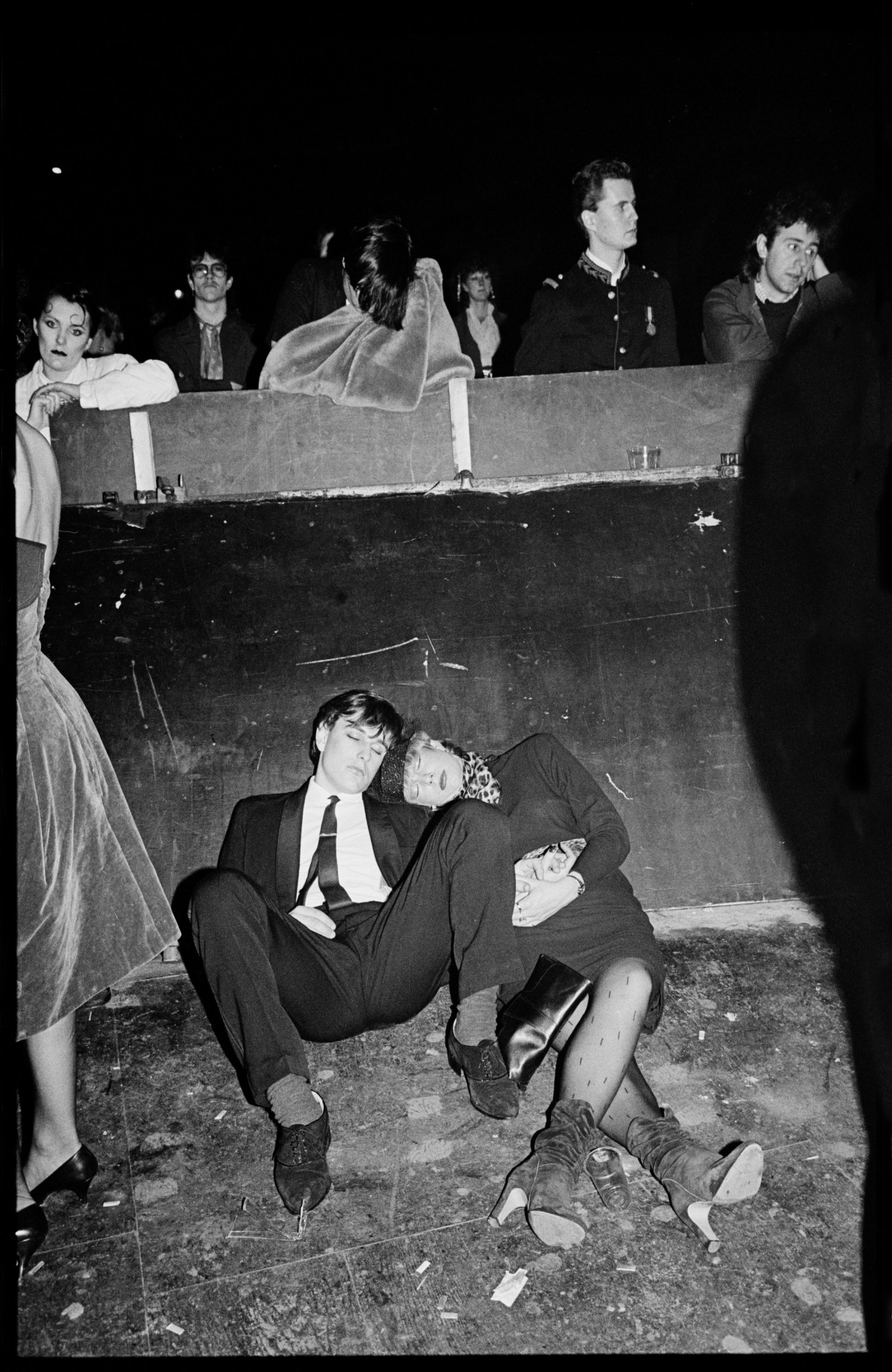 a couple sleeping on each other's shoulders at people's palace in 1981