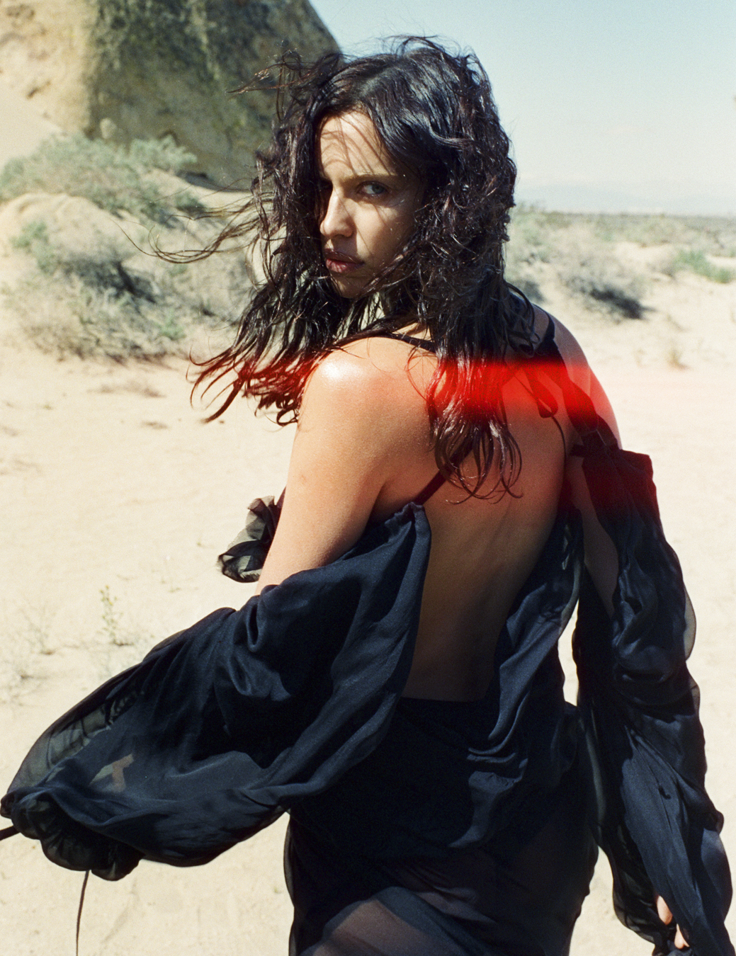 Irina Shayk wearing Ludovic de Saint Serbian's Ann Demeulemeester AW23 collection photographed by Drew Vickers for The Summer! Issue of i-D