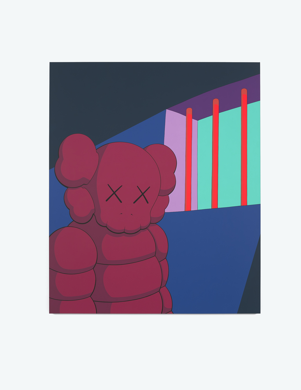 NOT YET TITLED, 2022. Acrylic on canvas, 86 x 72 inches by KAWS.