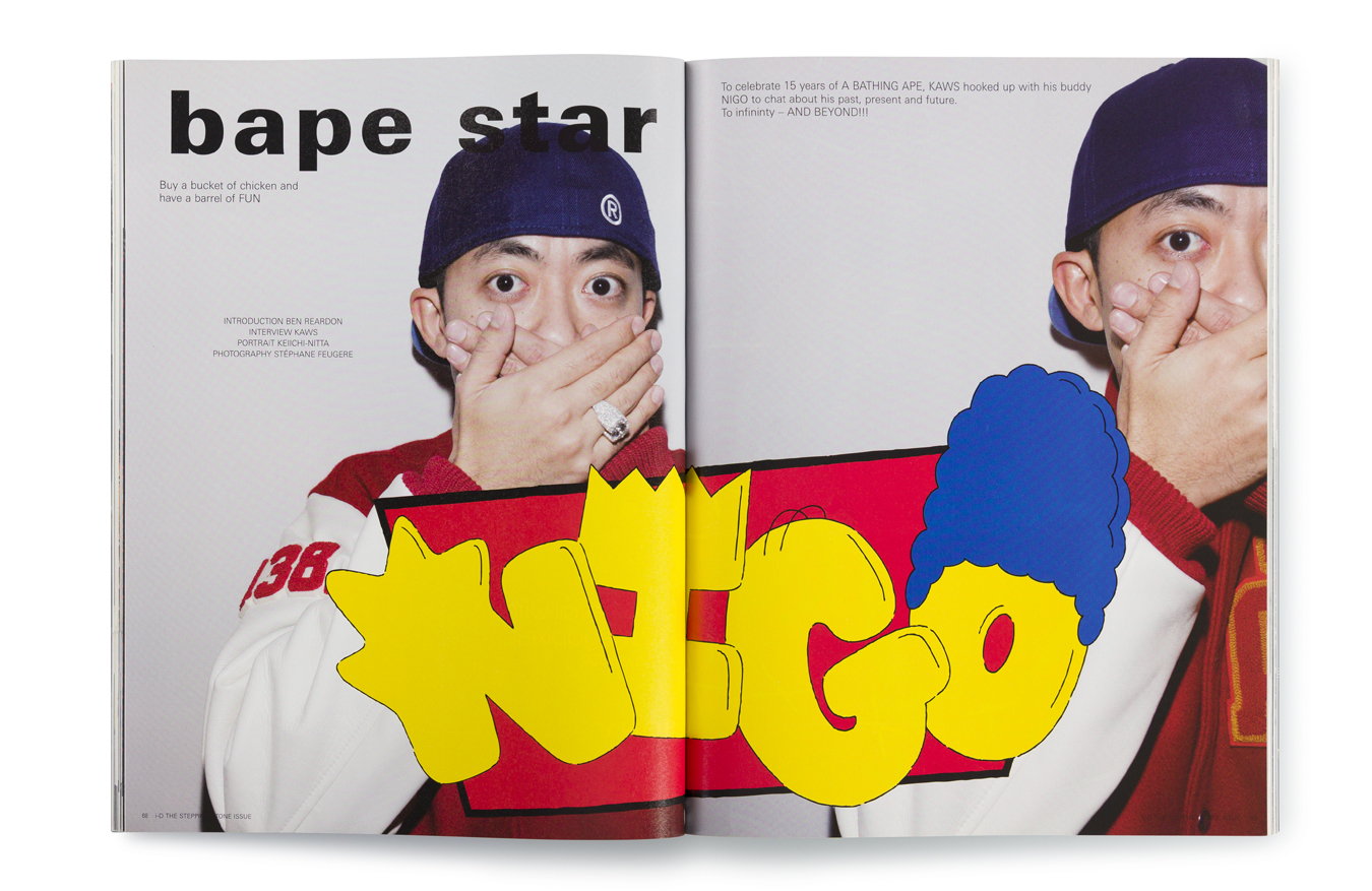 Nigo in i-D The Fake Issue, No. 289, July 2008 curated by KAWS