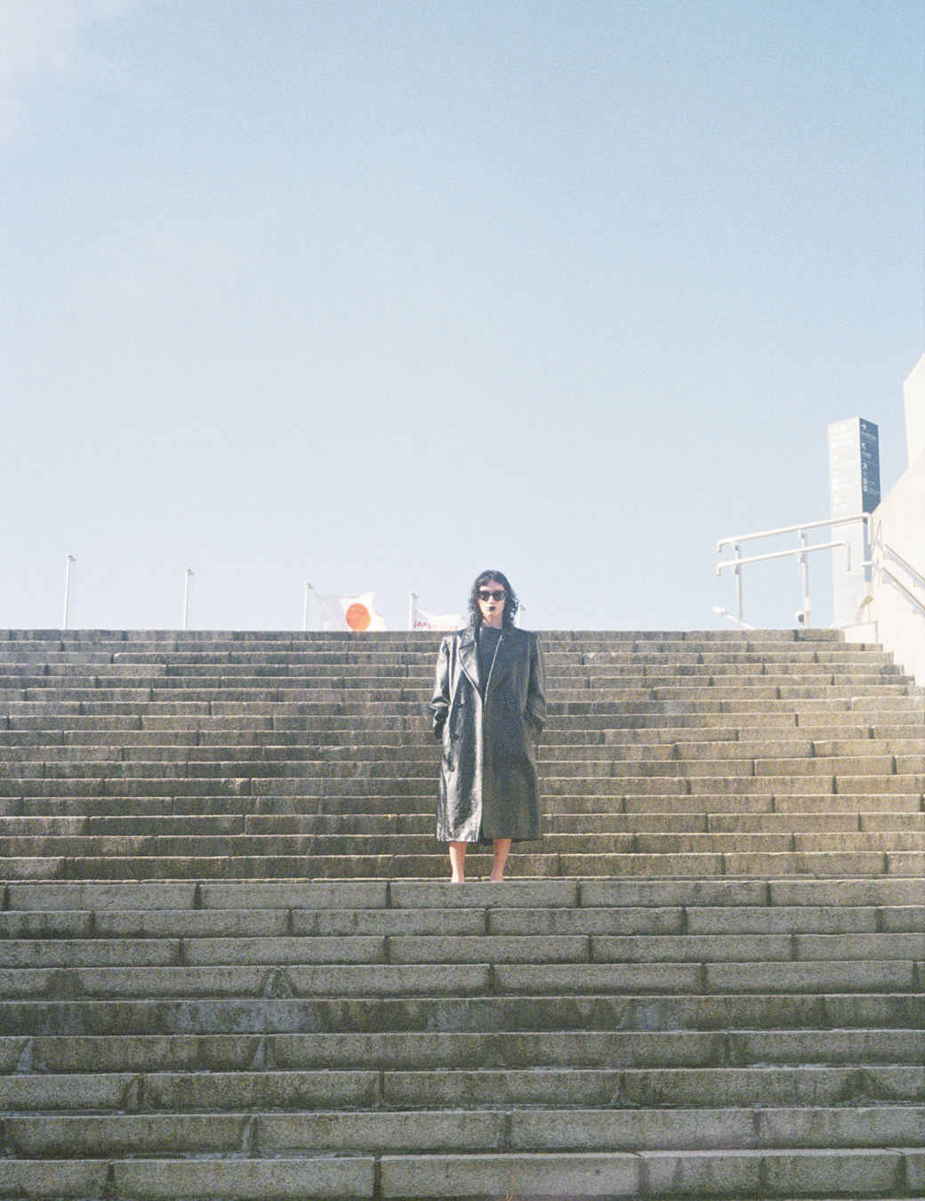 Marni AW23 photographed by Fumiko Imano at Yoyogi National Stadium, Tokyo.