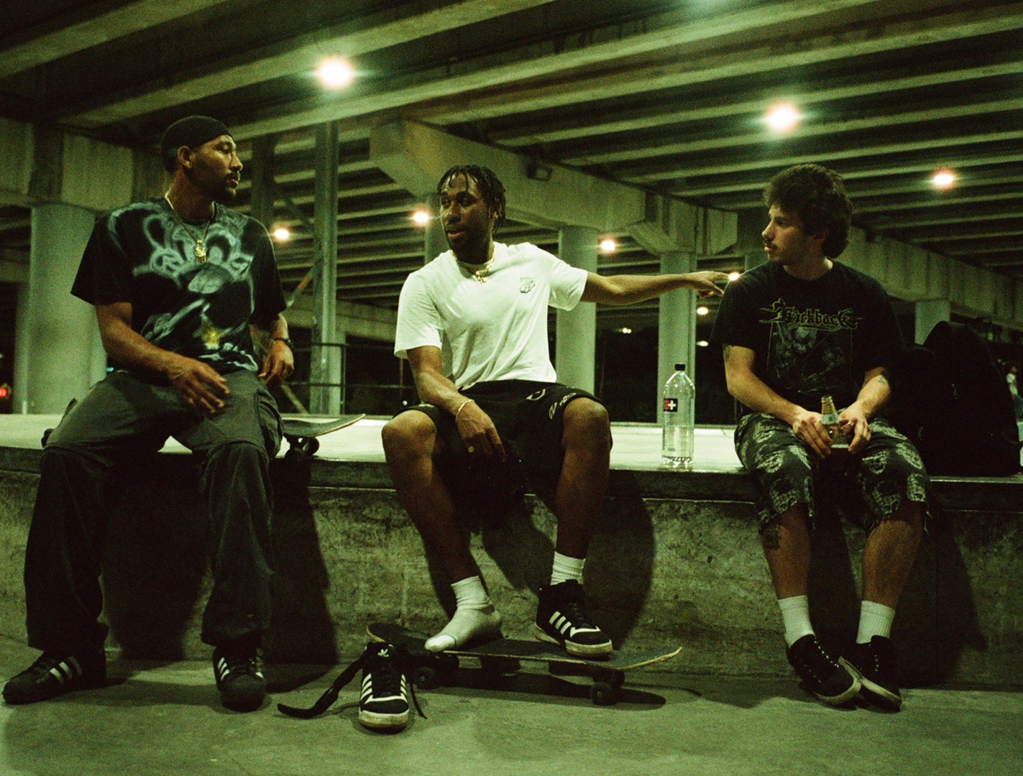 Violet skate crew photographed by Sandy Kim in Miami.