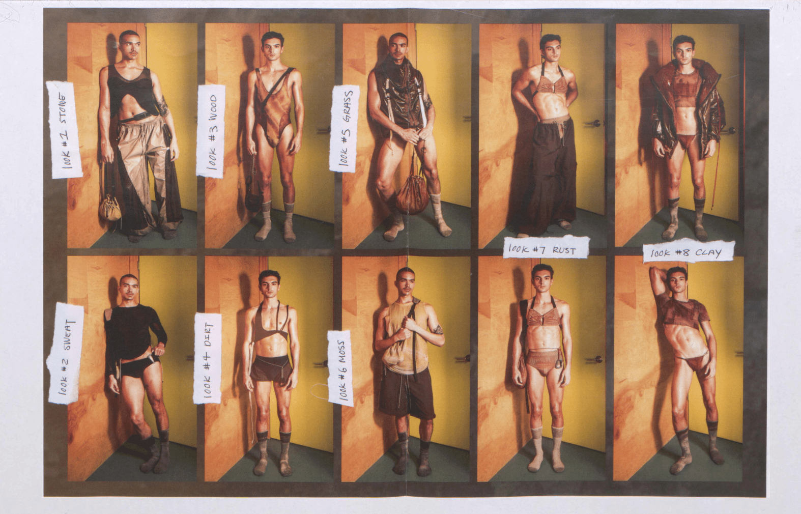 ethan gekow parsons graduate collection linesheet on polaroid