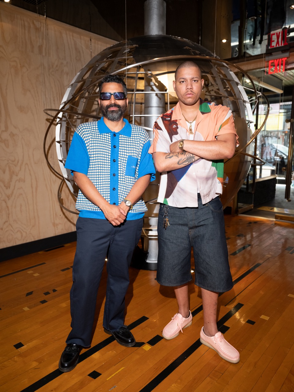 Angelo Baque and Hugo Mendoza at the new Awake NY flagship store on Orchard Street, New York