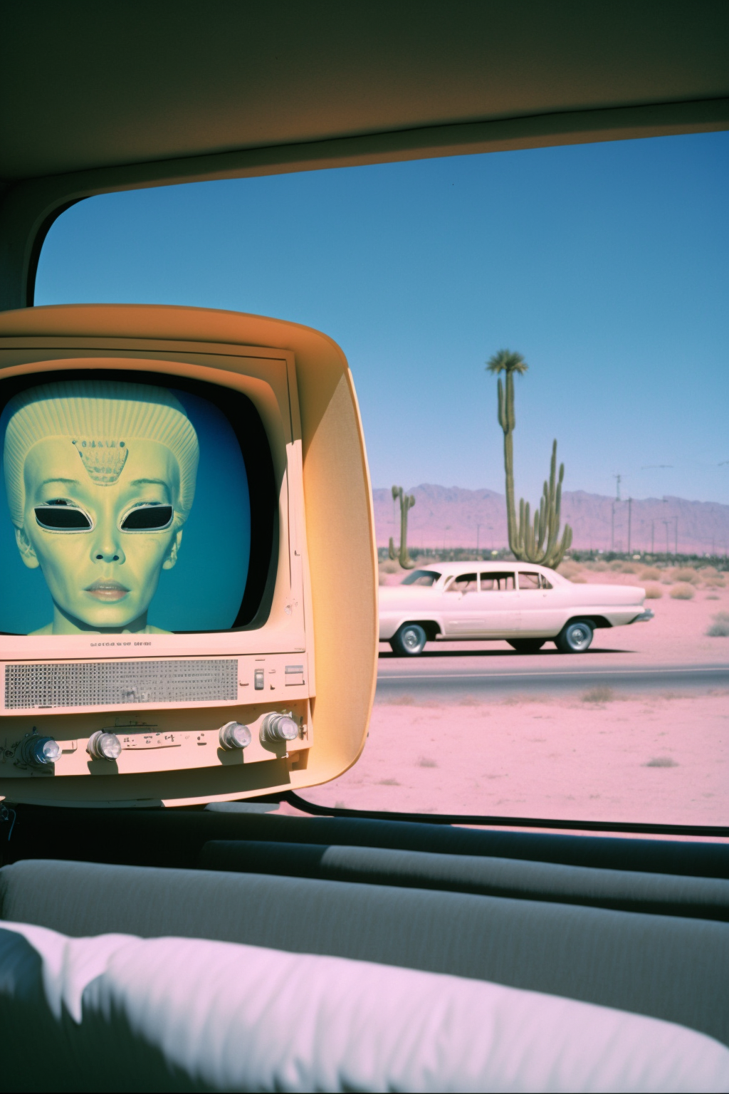 AI art of aliens in the desert