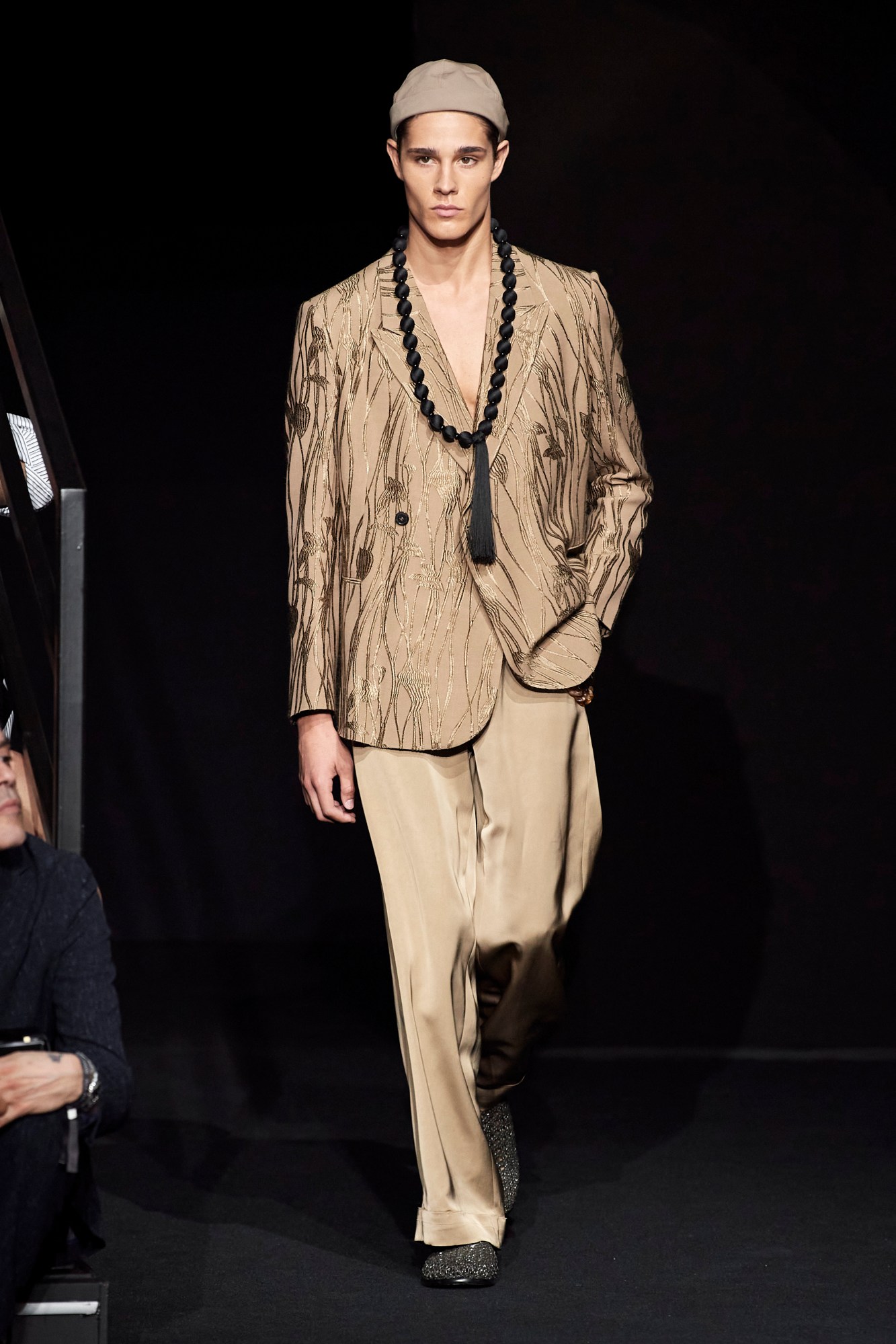 Model walking for Emporio Armani SS24 Men's. Image via Spotlight