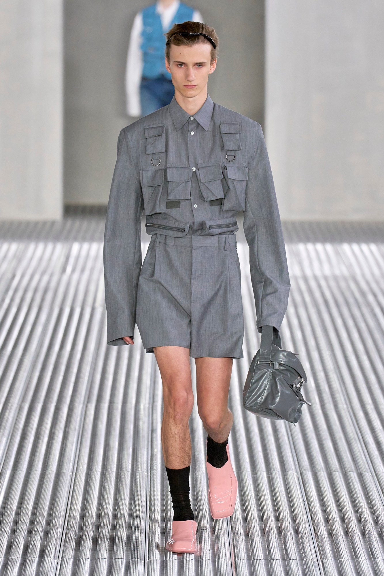 Model walking for Prada SS24 Men's. Image via Spotlight