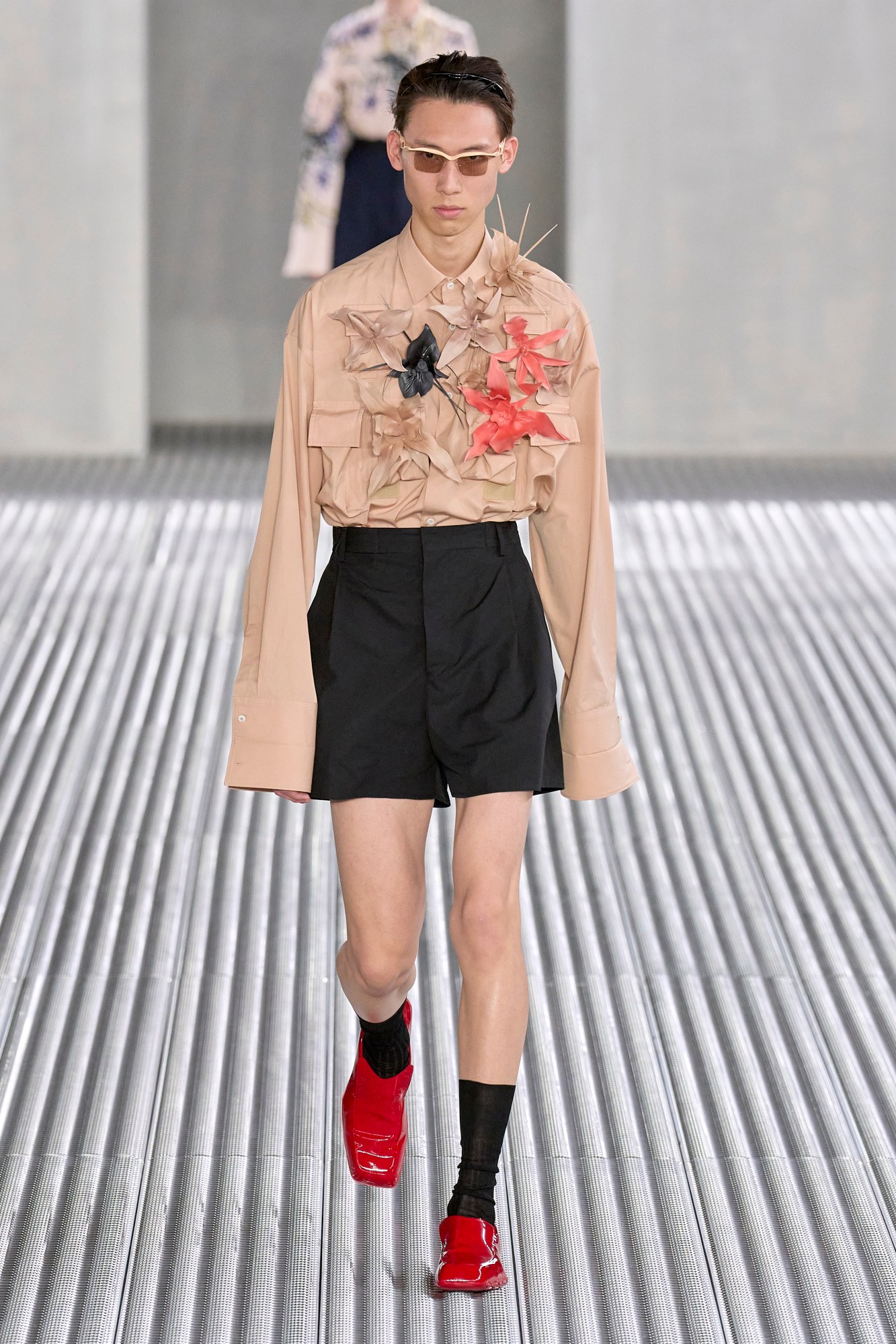 Model walking for Prada SS24 Men's. Image via Spotlight