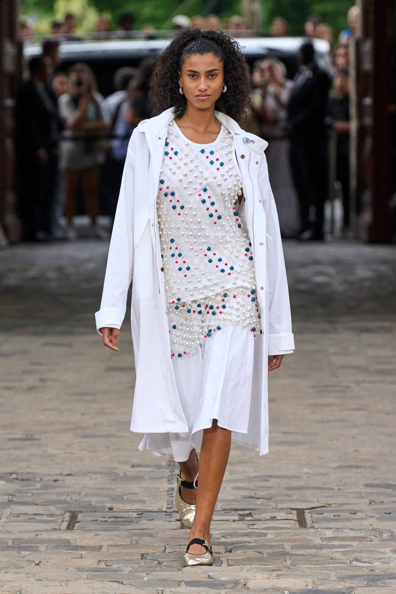 Model walking for Wales Bonner at Paris Fashion Week Men's SS24