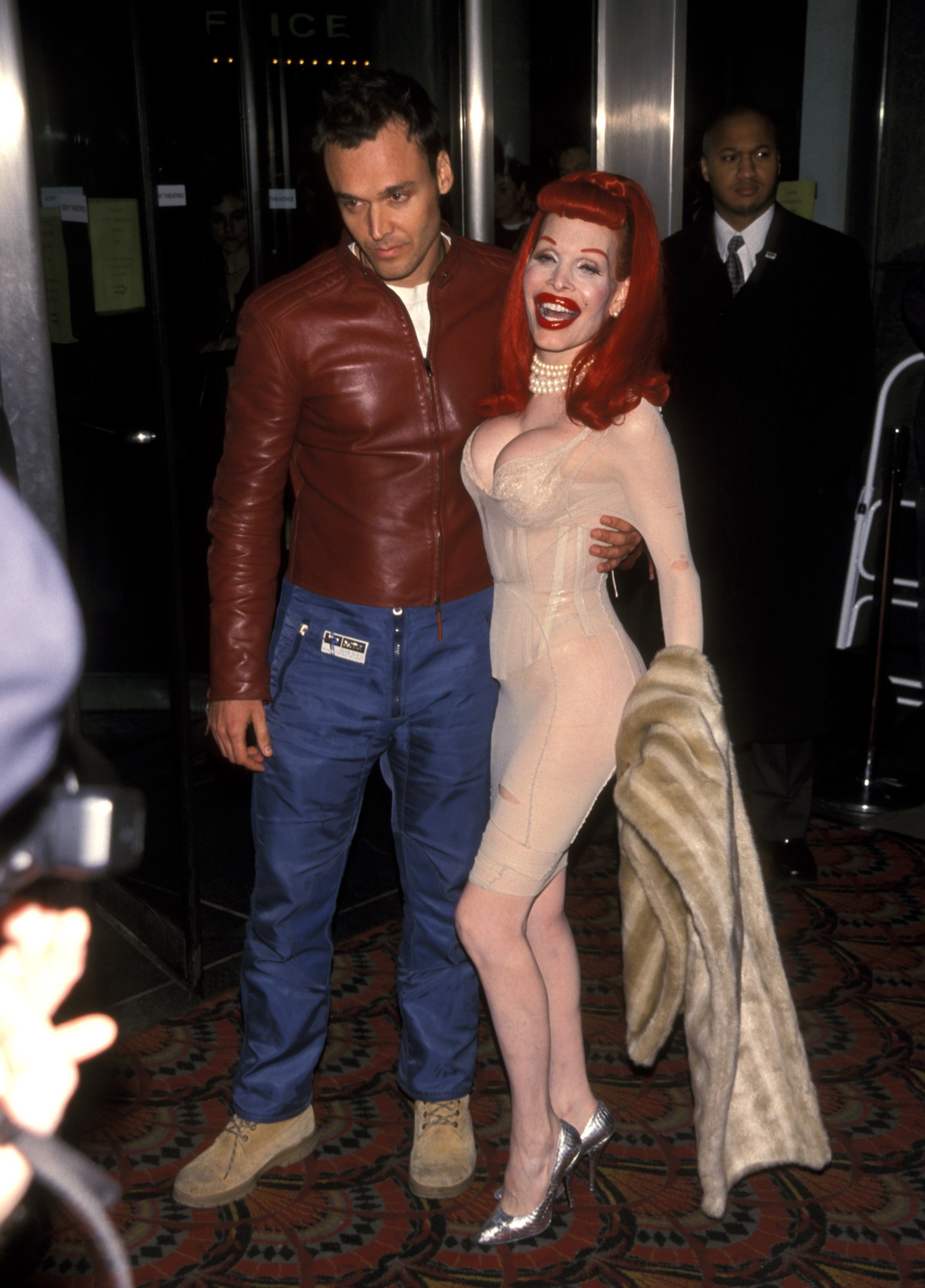 David LaChapelle and Amanda Lepore at the eXistenZ New York City Premiere in 1990