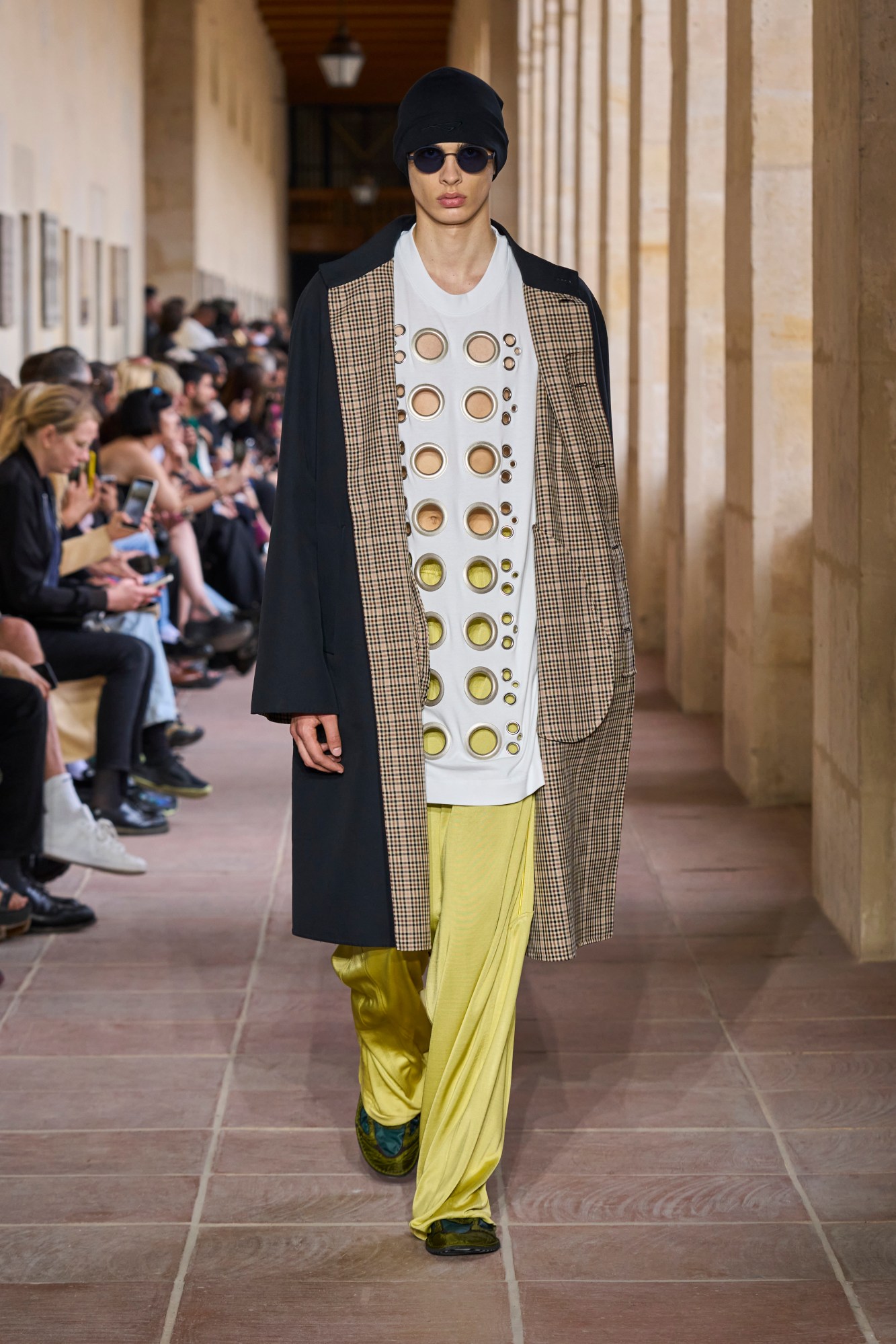 Model walking for the Givenchy show at Paris Fashion Week Men's SS24