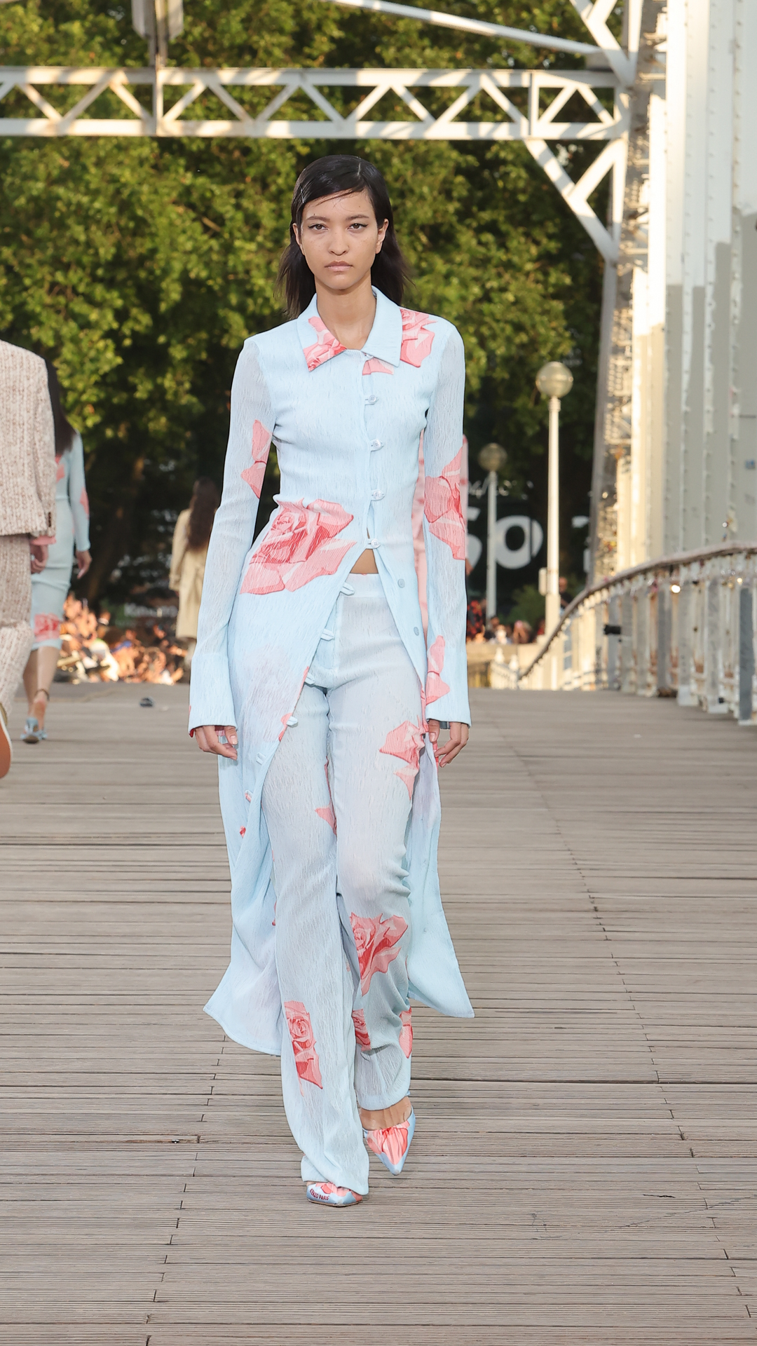 Model walking for Kenzo at Paris Fashion Week Men's SS24