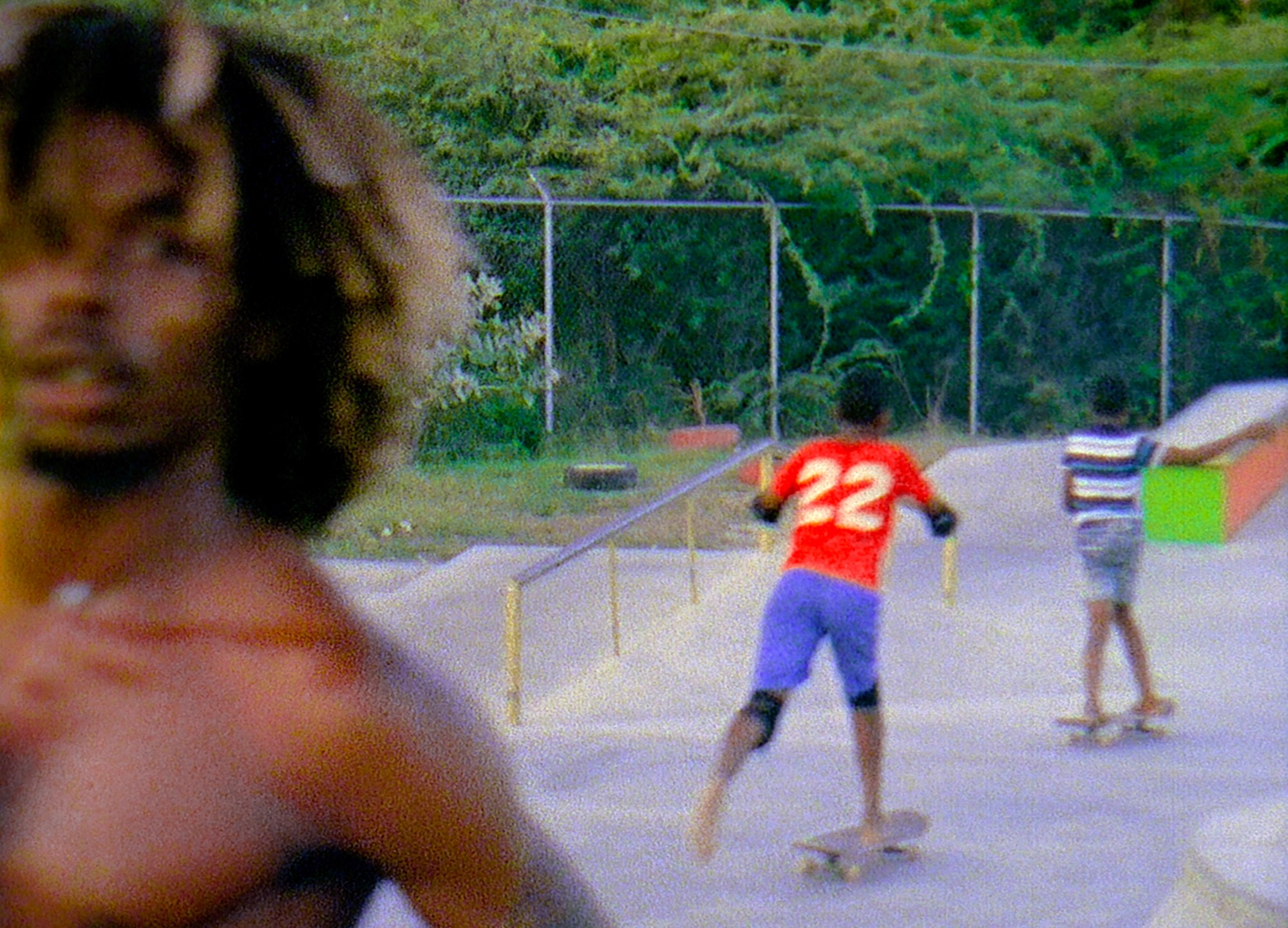 Photograph by Julian Klincewicz of men at a skate park wearing DCV'87