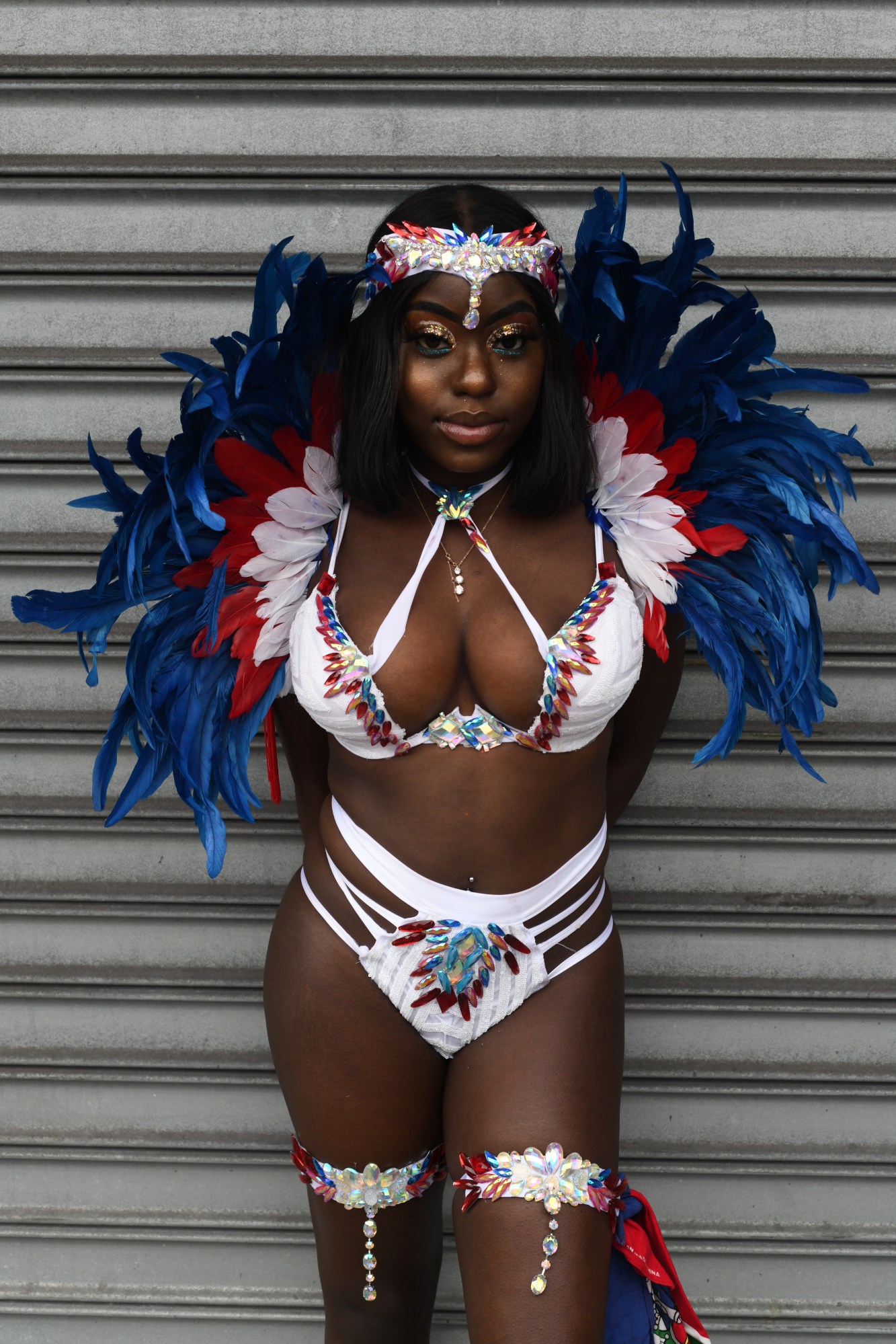 Photograph from End of the Line by Taylor Chapman of a woman wearing a carnival outfit