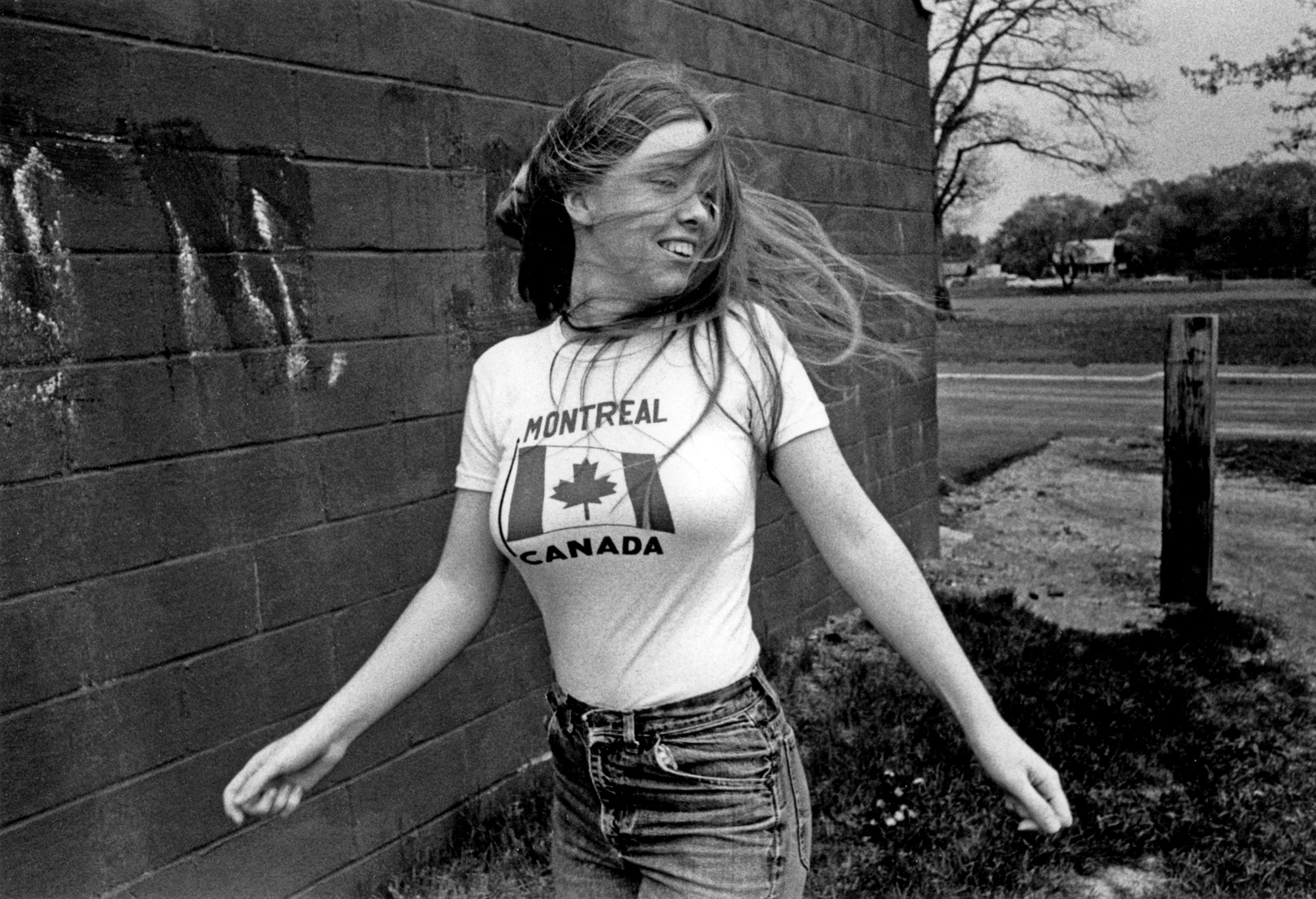 liz spinning in a montreal canada white tshirt in 1977 by joseph szabo