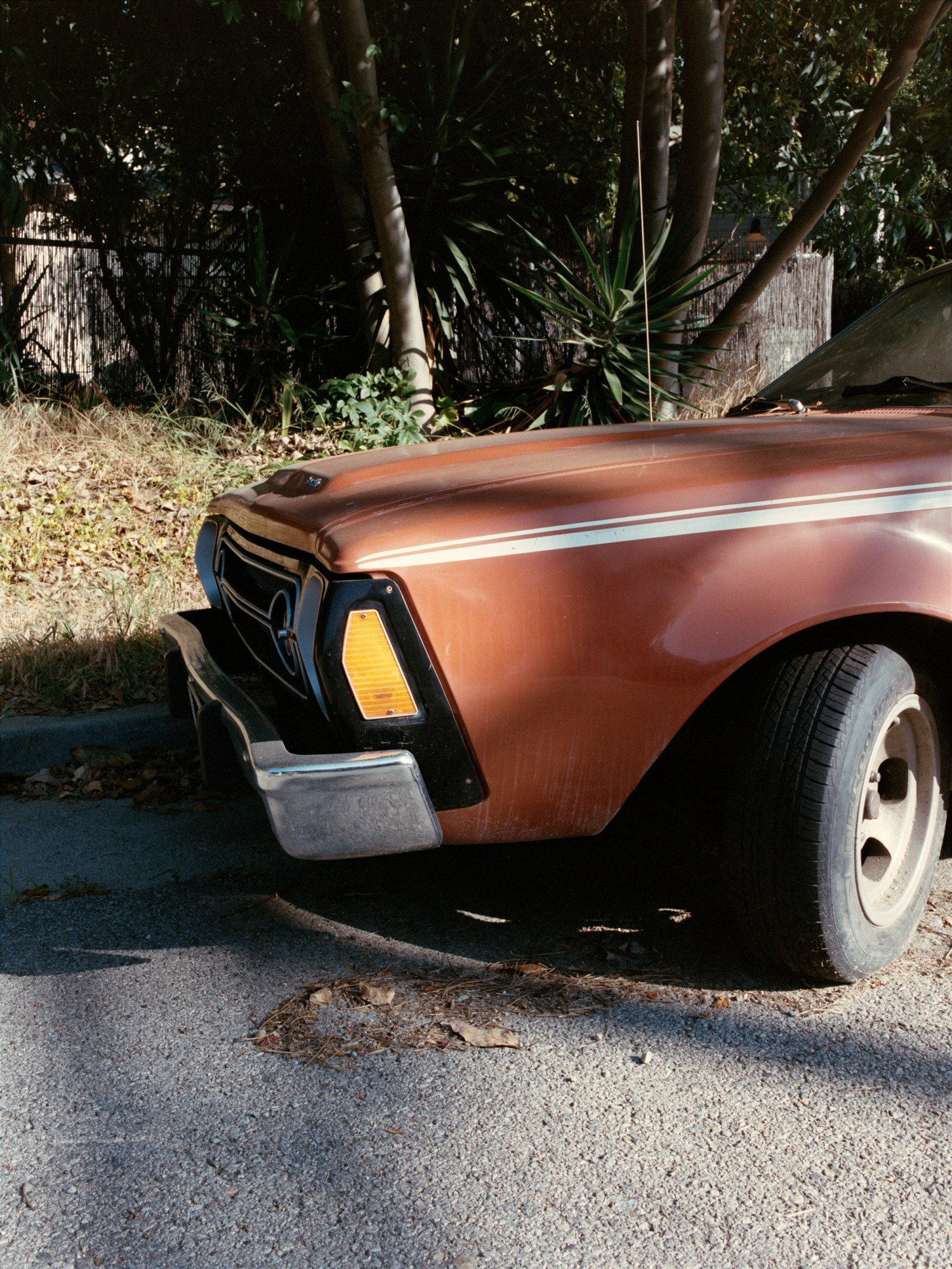 an vintage brown car