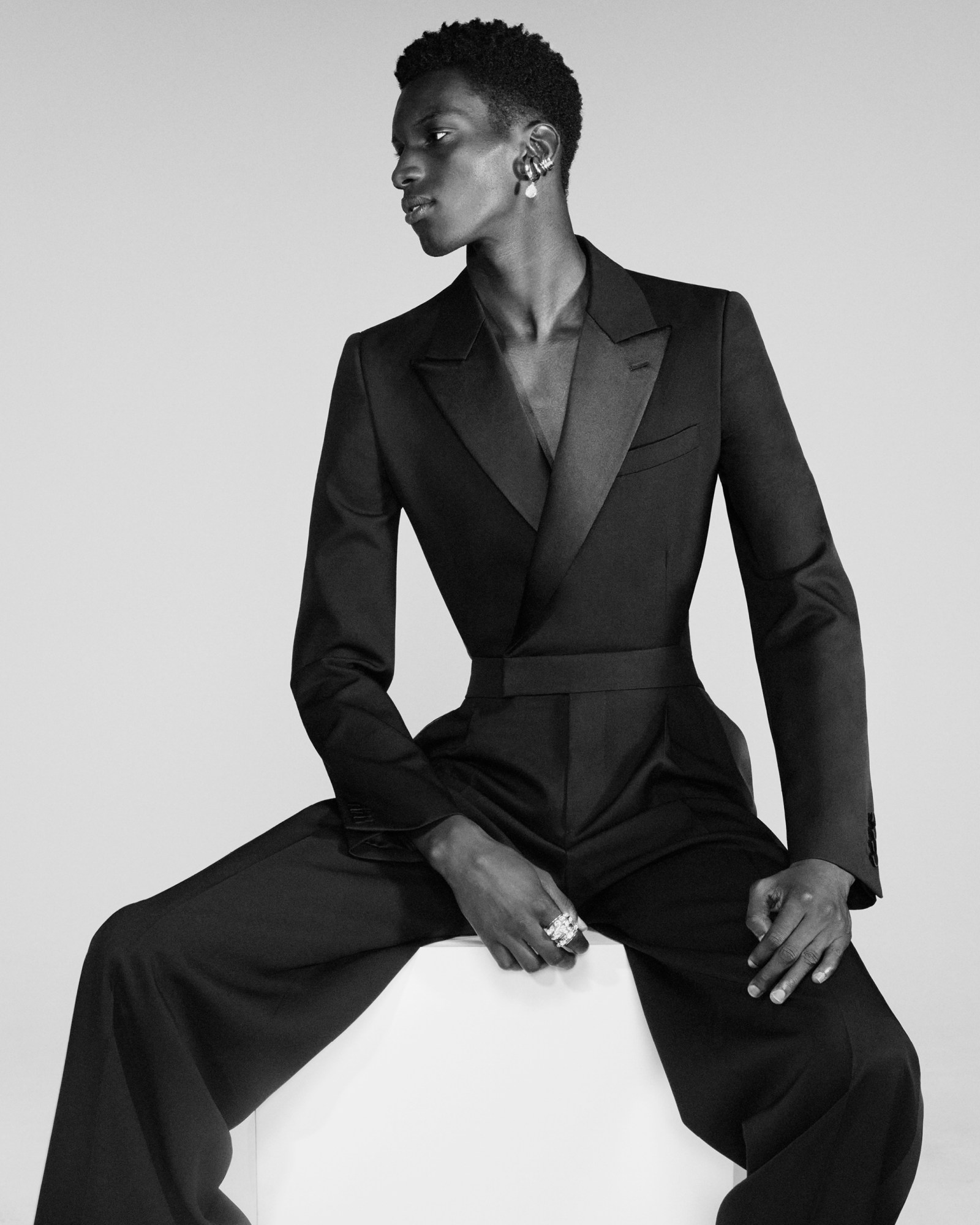 Momo Ndiaye in Alexander McQueen AW23 campaign