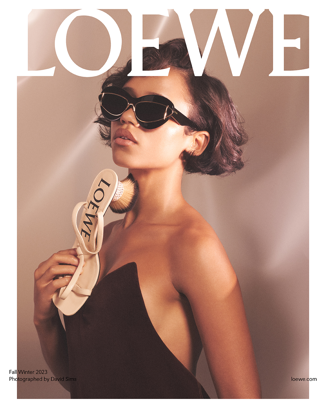 Taylor Russell in Loewe AW23 campaign by David Sims