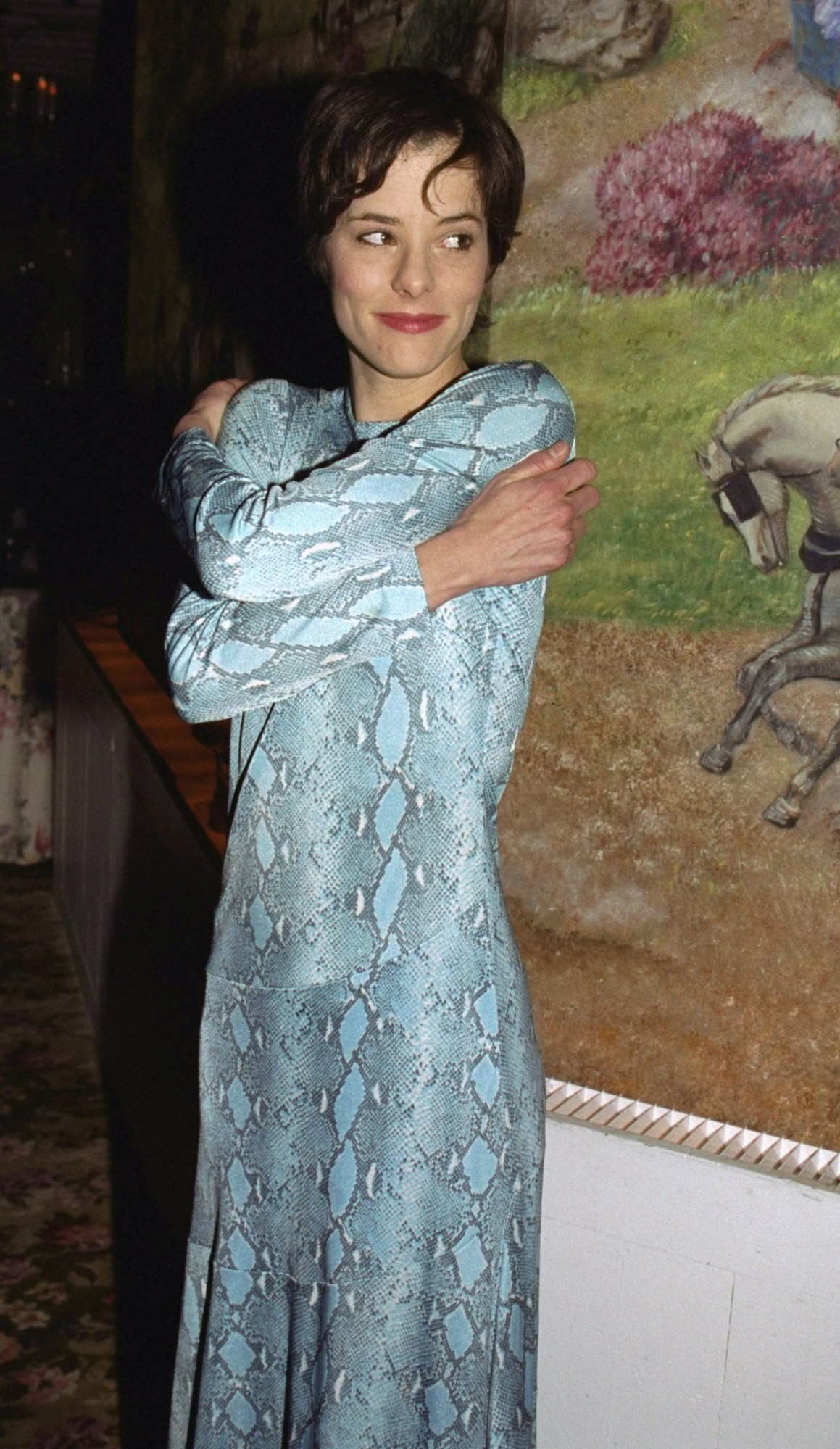 Parker Posey at a play opening in 2000