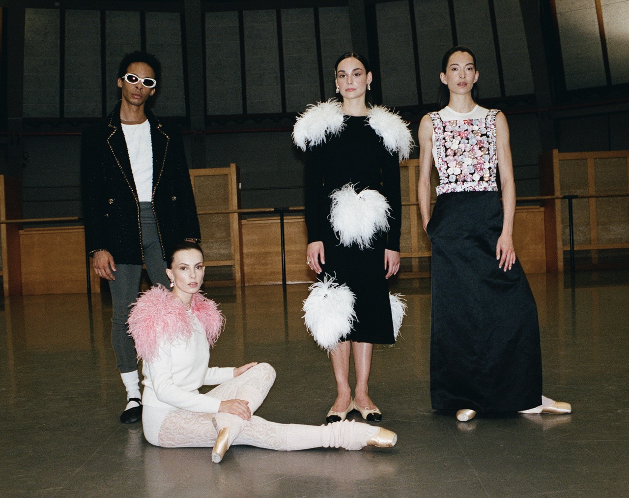 Photograph of ballet dancers wearing Chanel