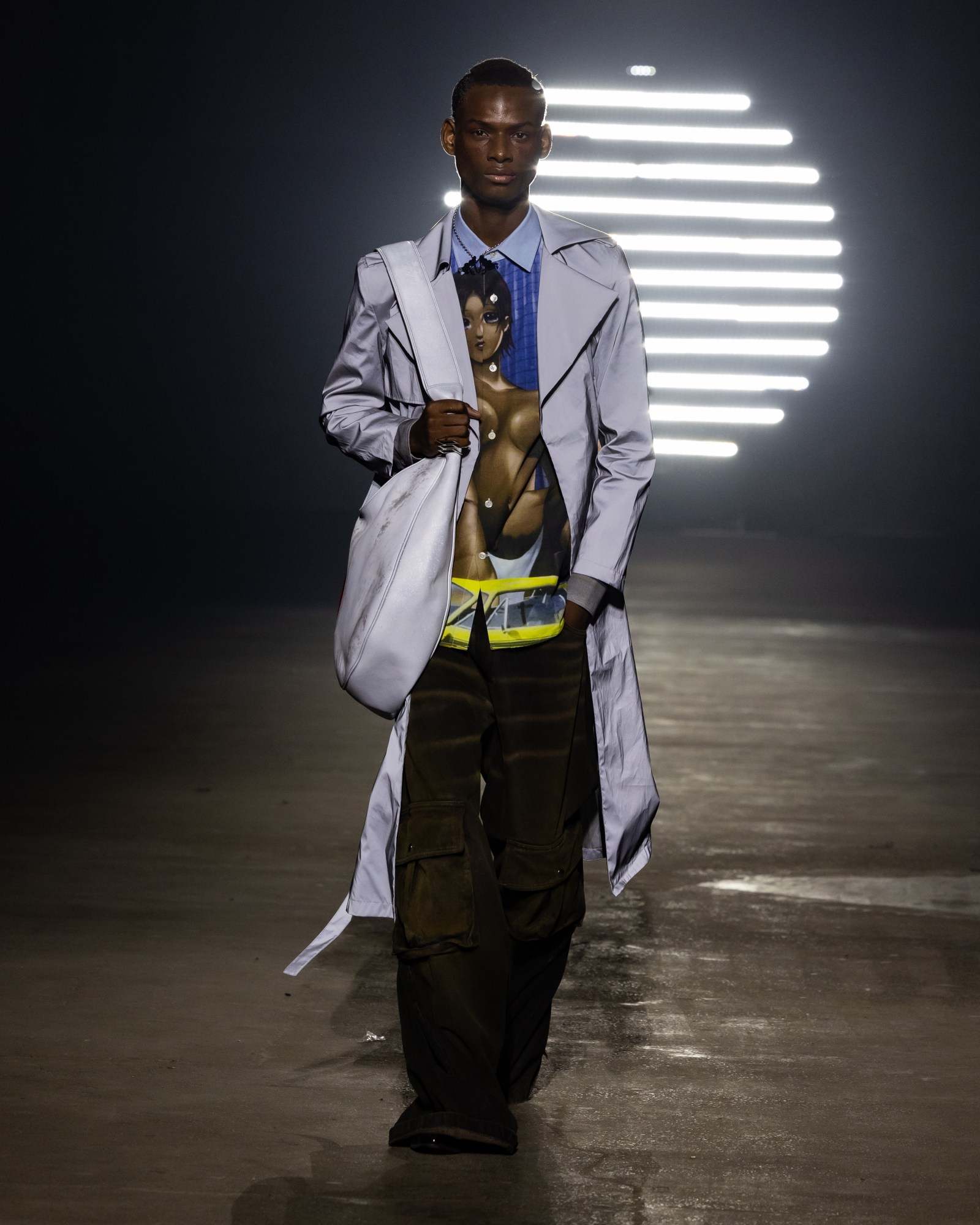 Model walking for Mowalola SS24 during London Fashion Week