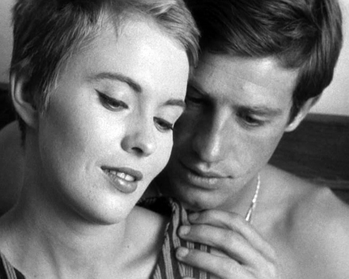 a romantic still from Jean Luc Godard's Breathless (1960)