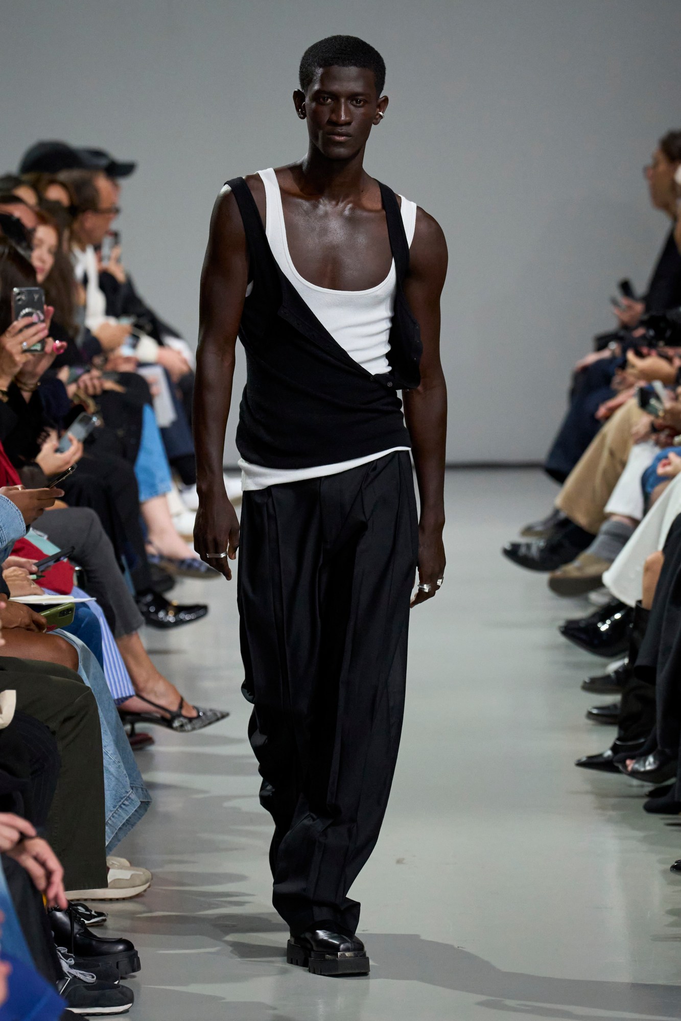 Model walking for Peter Do at Paris Fashion Week SS24