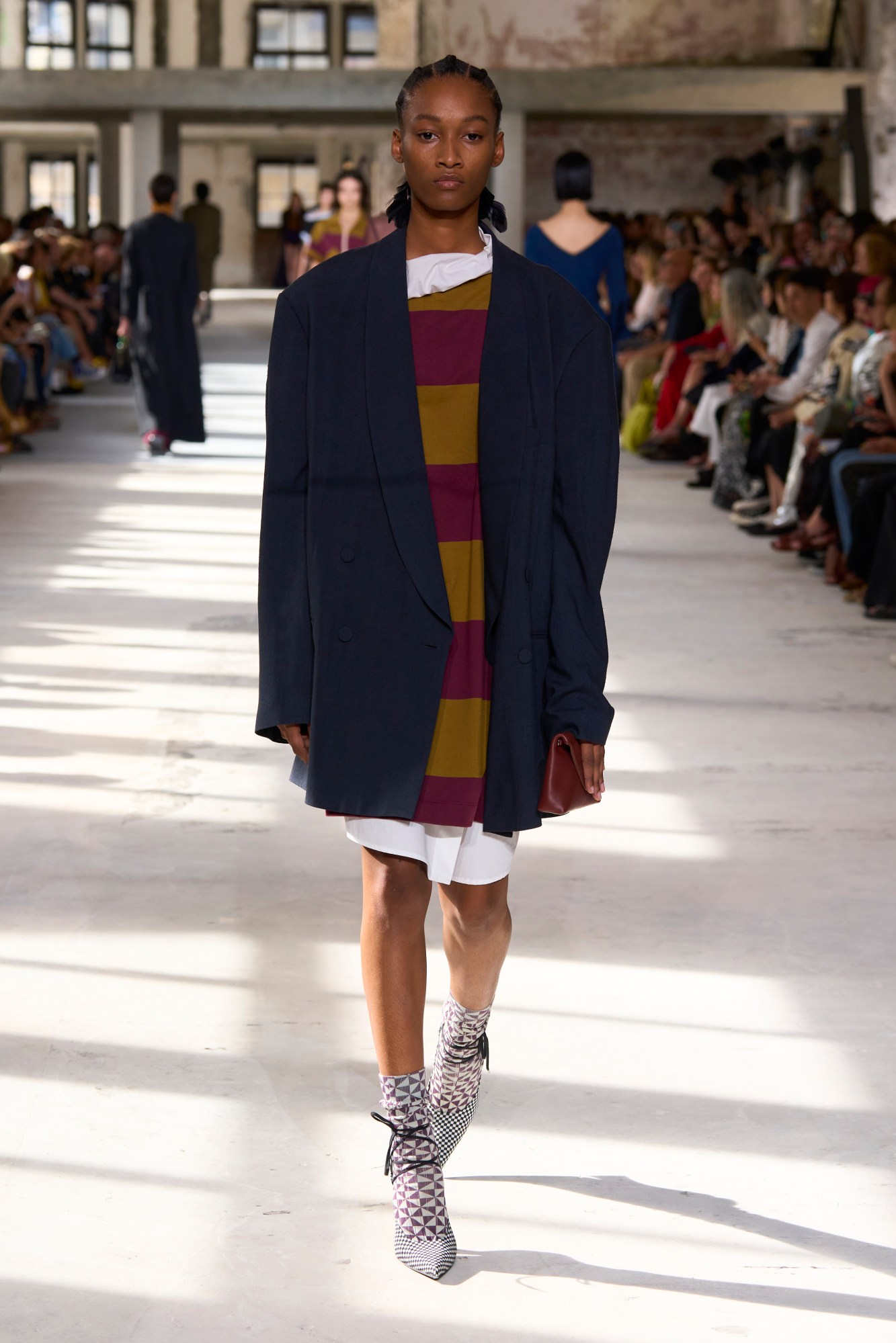 Model walking for Dries Van Noten at Paris Fashion Week SS24