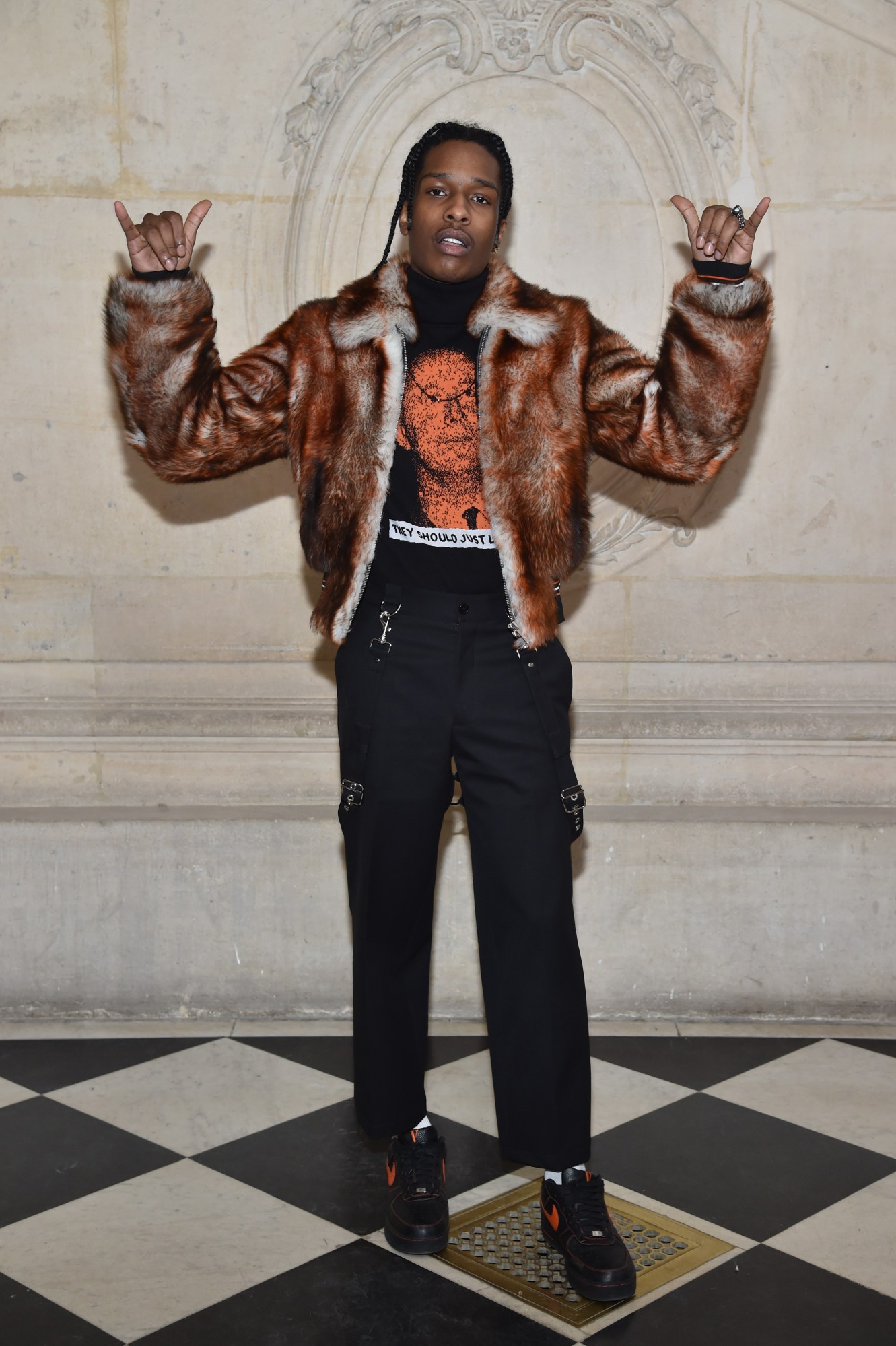 A$AP Rocky at the Dior Couture SS17 show at Paris Fashion Week in 2016