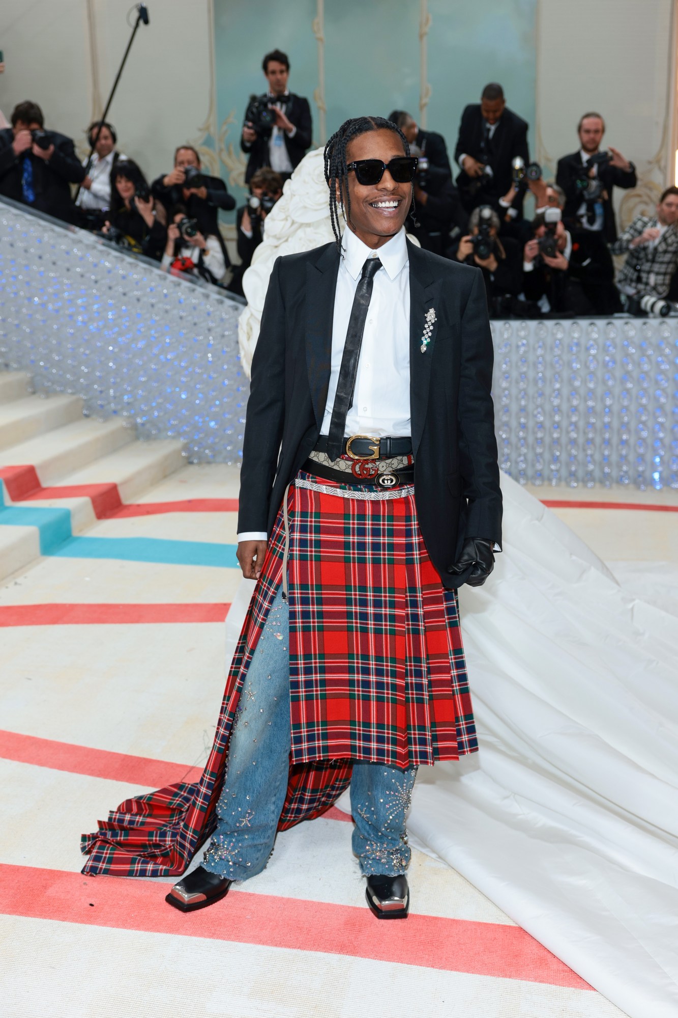 A$AP Rocky wearing gucci at the met gala in 2023