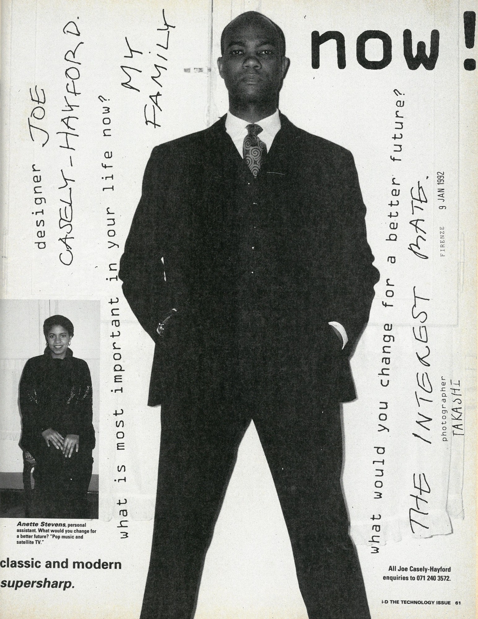 Joe Casely-Hayford, I-D Magazine #102, March 1992 The Technology Issue. Photo by Takashi Homma.jpg