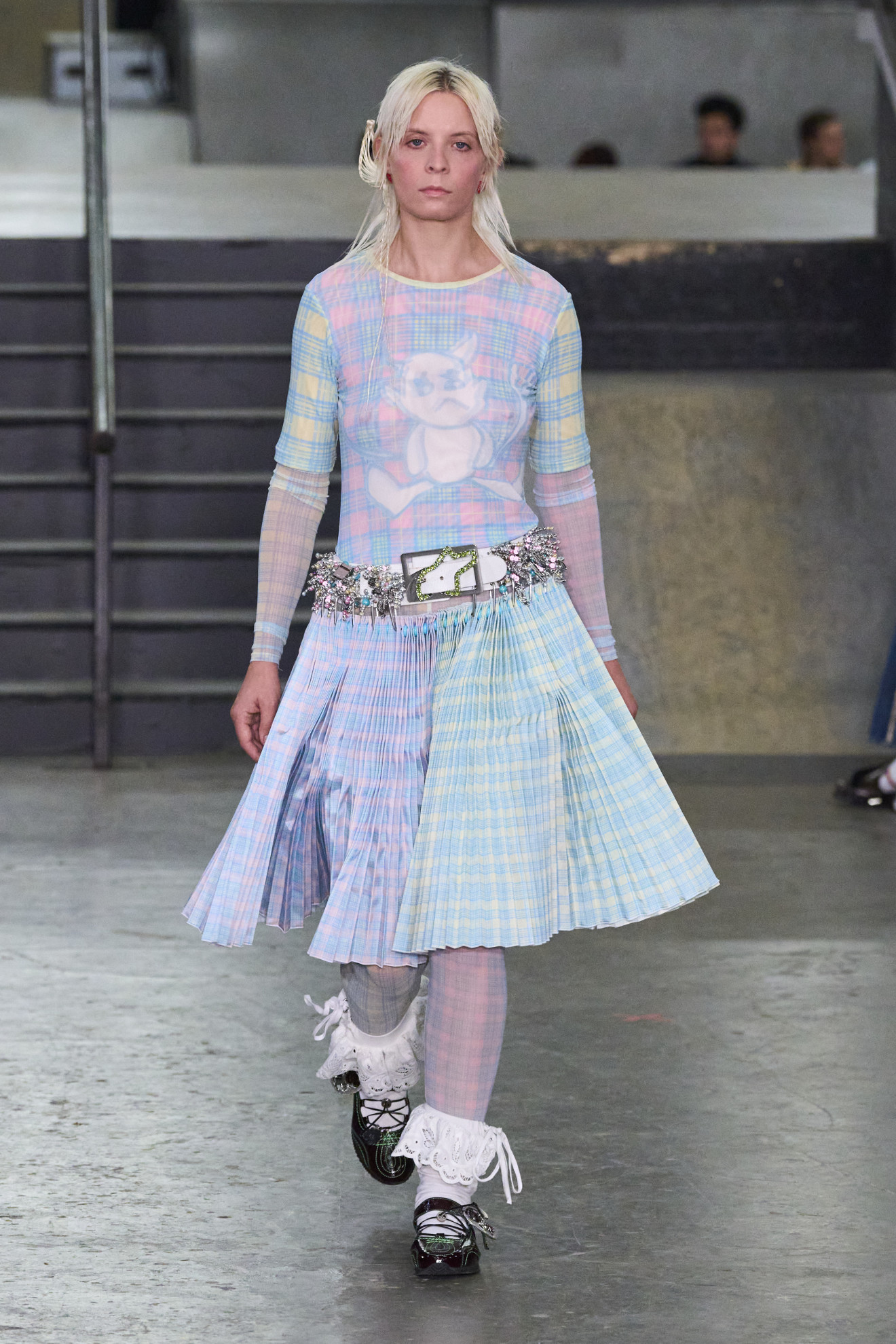 Halloween costume inspiration of a model dressed as a fairy on the Chopova Lowena SS24 runway