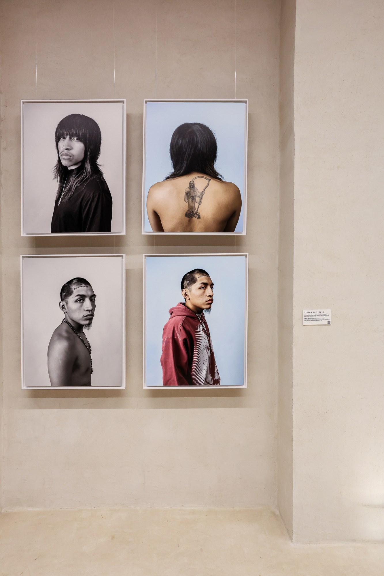 Four images inside the exhibition for Stefan Ruiz's I Remember You