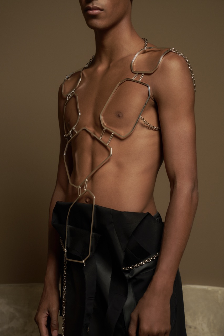 Model wearing Per Götesson x Armand Basi collection