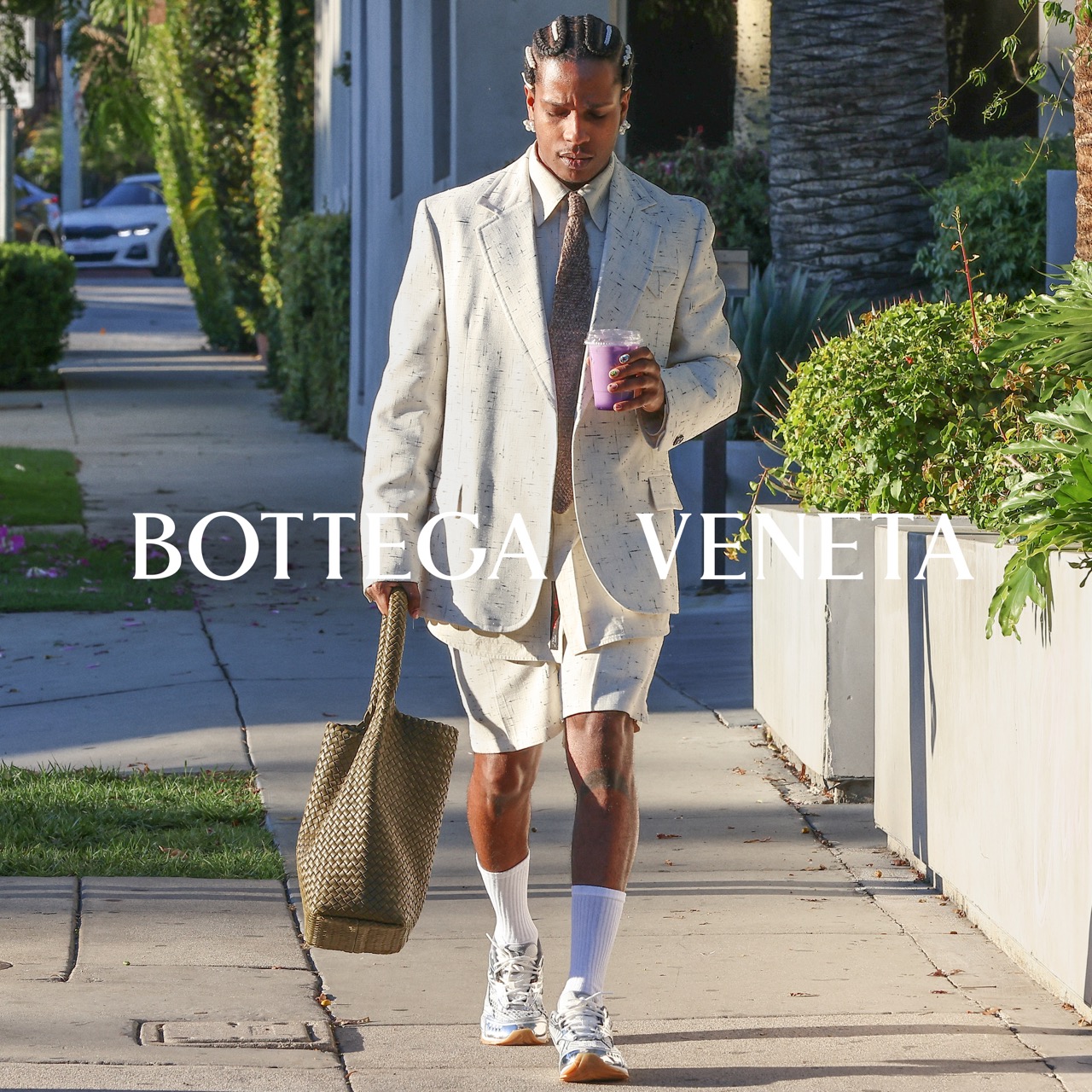 A$AP Rocky in the Bottega Veneta paparazzi campaign