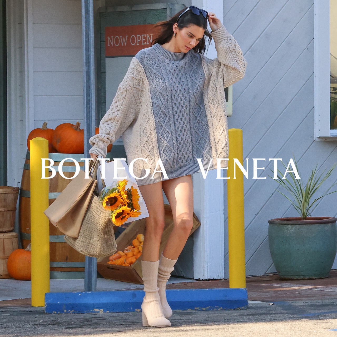 Kendall Jenner in the Bottega Veneta paparazzi campaign