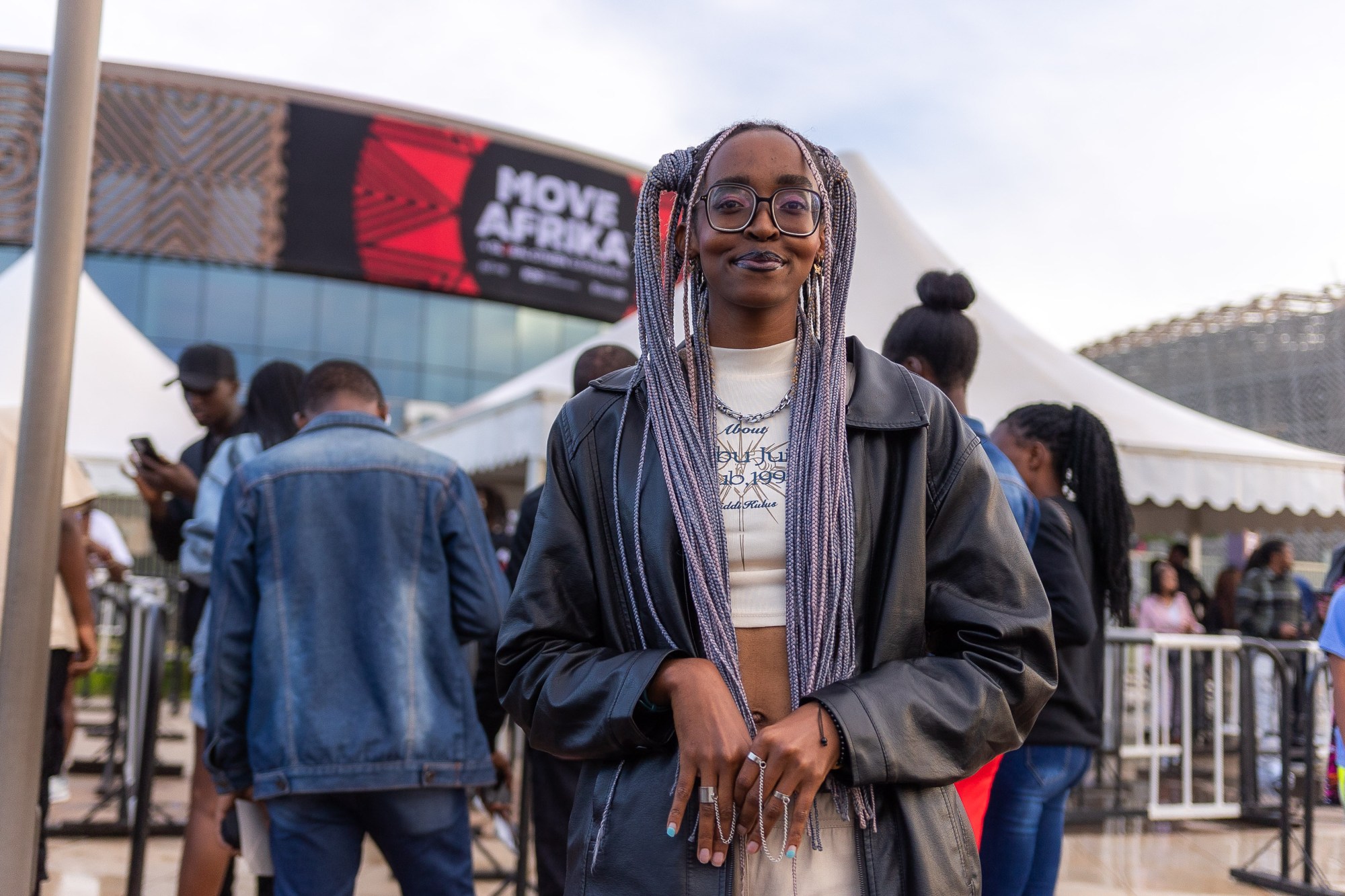 Kendrick Lamar fan Rluta at the Move Afrika concert in Kigali, Rwanda